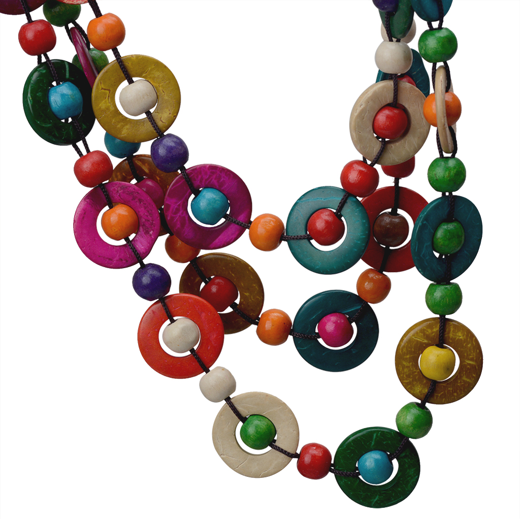 Großhandel Schmuck Ethnischer Stil Bohemien Geometrisch Holzperlen Kokosnuss Schale Perlen Halskette display picture 21