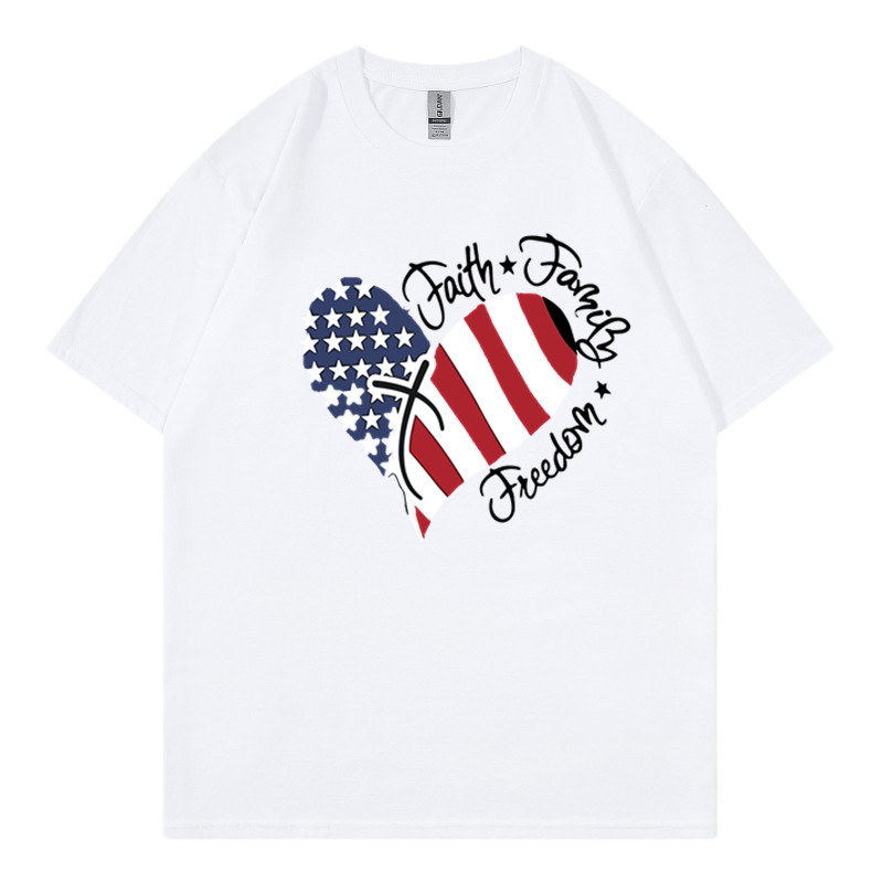 Women's T-shirt Short Sleeve T-Shirts Simple Style American Flag Butterfly display picture 2