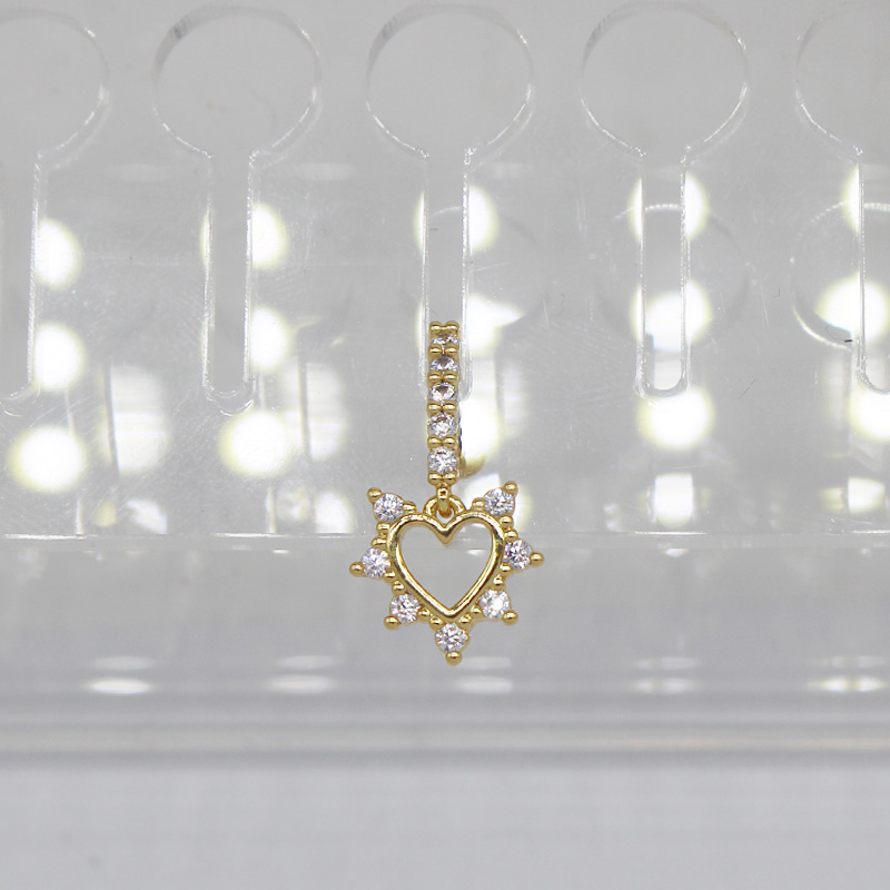 1 Piece Ear Cartilage Rings & Studs Sweet Simple Style Star Moon Heart Shape 316 Stainless Steel  Copper Hollow Out Inlay Rhinestones Glass Zircon Gold Plated Ear Cartilage Rings & Studs display picture 26