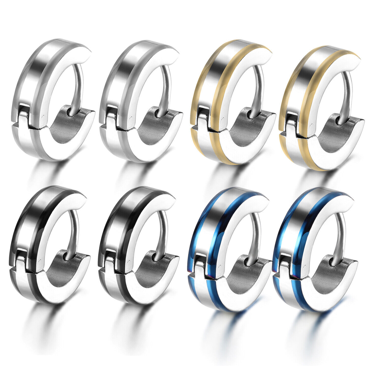 1 Piece Basic Modern Style Classic Style Round 304 Stainless Steel Hoop Earrings display picture 1