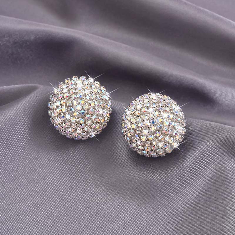 1 Pair Simple Style Classic Style Solid Color Inlay Alloy Rhinestones Ear Studs display picture 5
