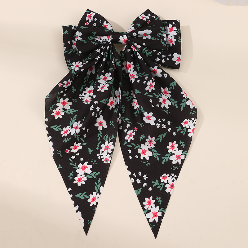 Women's Beach Sweet Simple Style Ditsy Floral Fruit Heart Shape Alloy Cloth Printing Hair Clip display picture 1