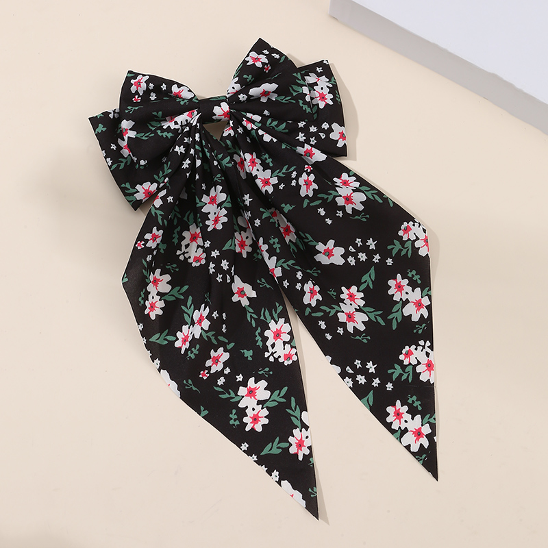 Women's Beach Sweet Simple Style Ditsy Floral Fruit Heart Shape Alloy Cloth Printing Hair Clip display picture 6