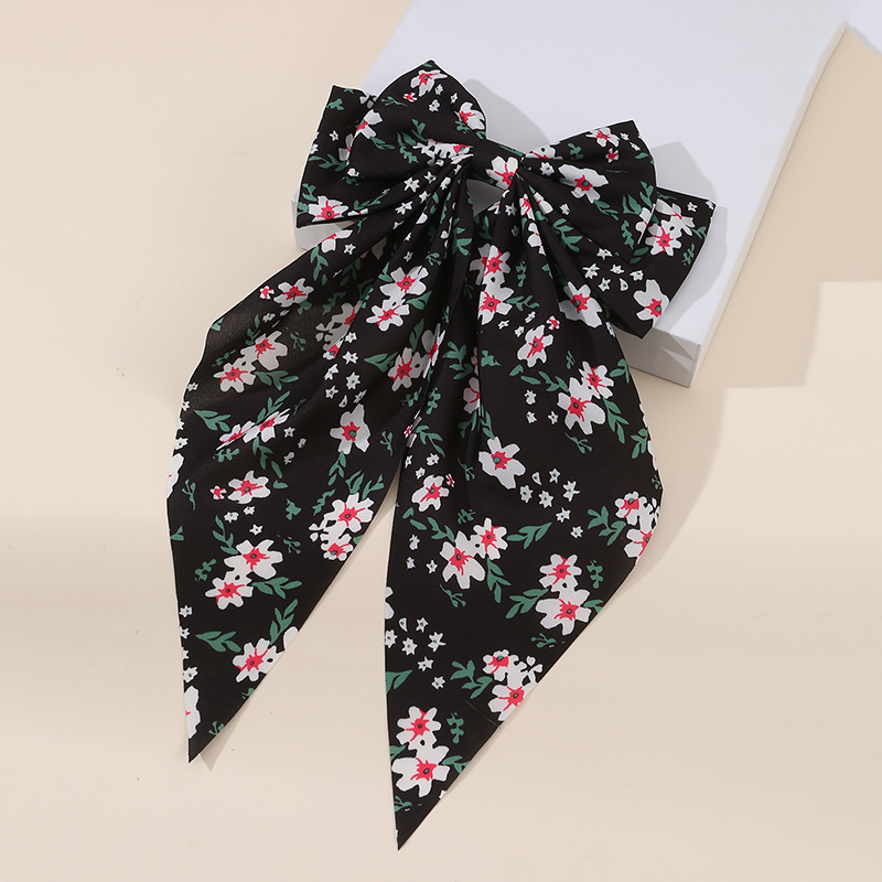 Women's Beach Sweet Simple Style Ditsy Floral Fruit Heart Shape Alloy Cloth Printing Hair Clip display picture 4