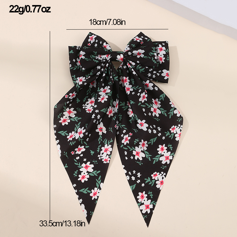 Women's Beach Sweet Simple Style Ditsy Floral Fruit Heart Shape Alloy Cloth Printing Hair Clip display picture 5