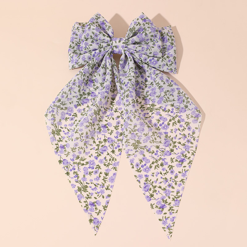 Women's Beach Sweet Simple Style Ditsy Floral Fruit Heart Shape Alloy Cloth Printing Hair Clip display picture 23