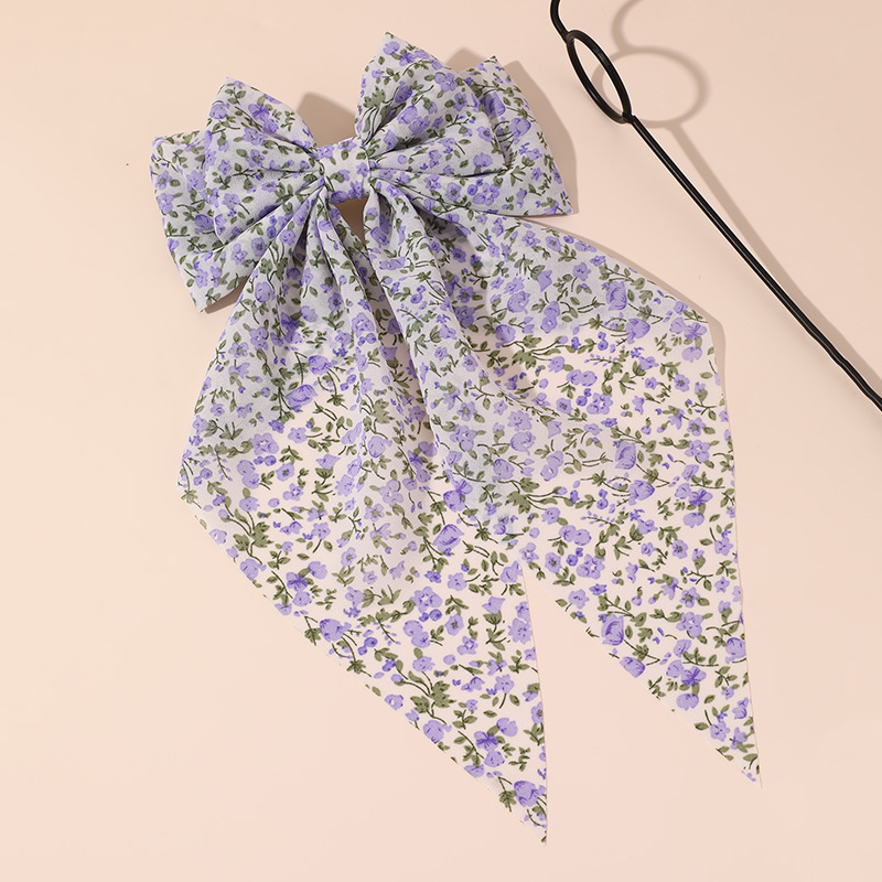 Women's Beach Sweet Simple Style Ditsy Floral Fruit Heart Shape Alloy Cloth Printing Hair Clip display picture 26