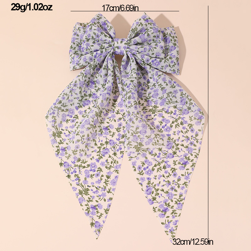 Women's Beach Sweet Simple Style Ditsy Floral Fruit Heart Shape Alloy Cloth Printing Hair Clip display picture 29