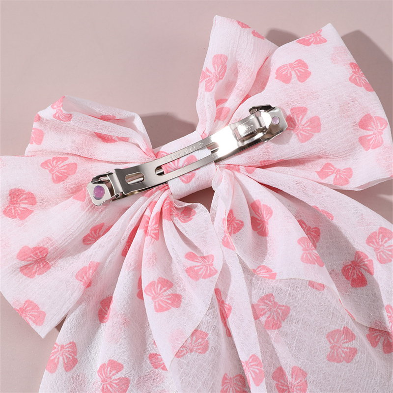Women's Beach Sweet Simple Style Ditsy Floral Fruit Heart Shape Alloy Cloth Printing Hair Clip display picture 43