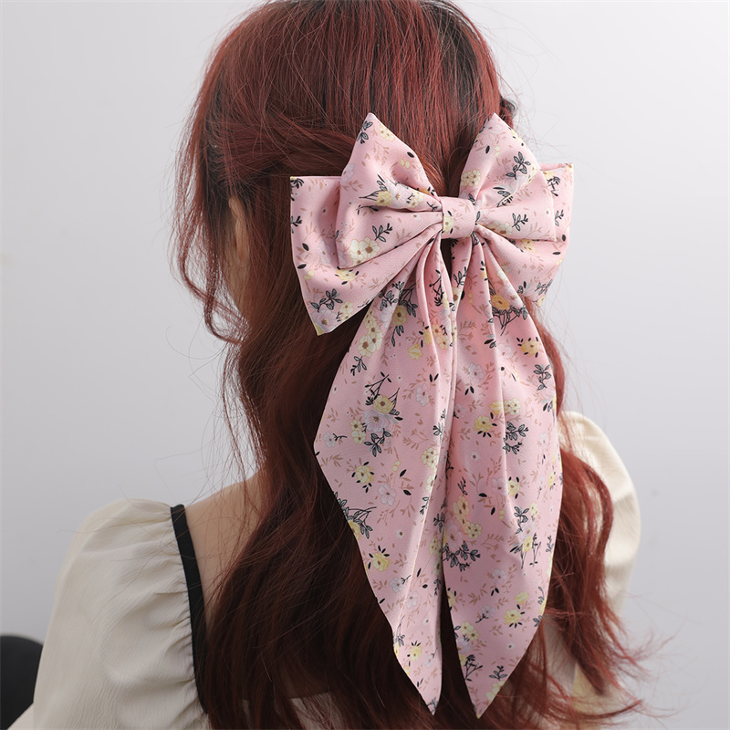 Women's Beach Sweet Simple Style Ditsy Floral Fruit Heart Shape Alloy Cloth Printing Hair Clip display picture 48