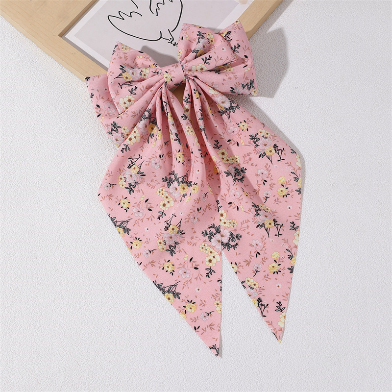 Women's Beach Sweet Simple Style Ditsy Floral Fruit Heart Shape Alloy Cloth Printing Hair Clip display picture 51