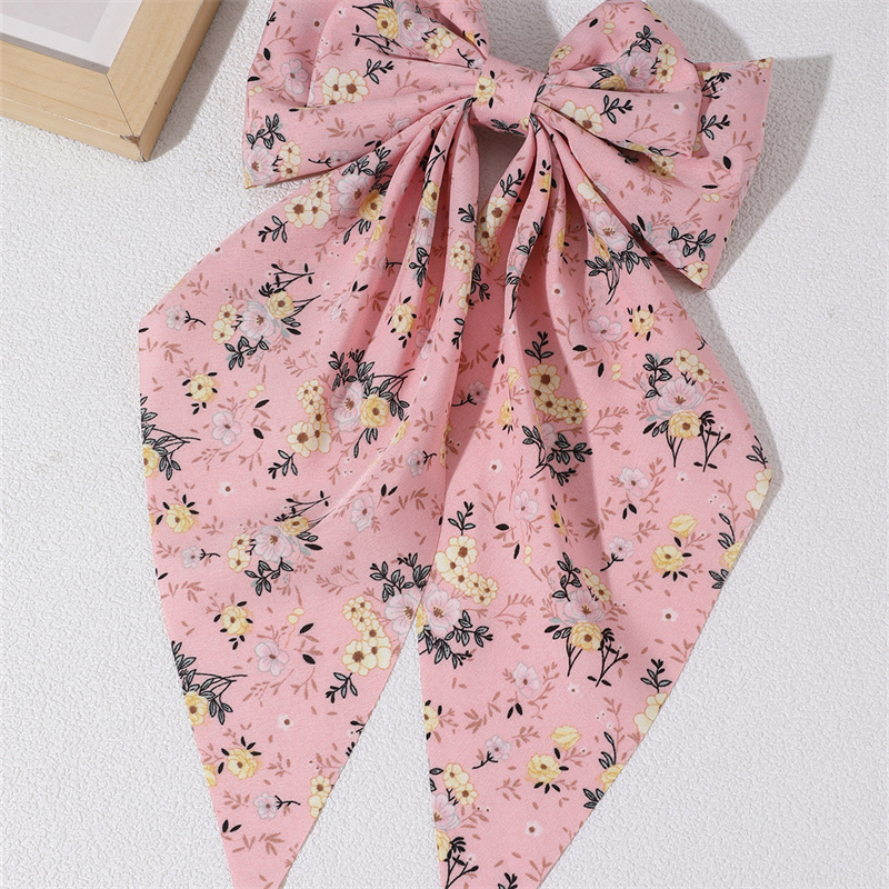 Women's Beach Sweet Simple Style Ditsy Floral Fruit Heart Shape Alloy Cloth Printing Hair Clip display picture 49