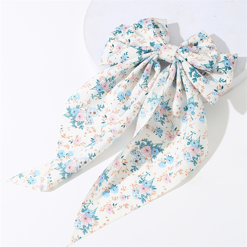 Women's Beach Sweet Simple Style Ditsy Floral Fruit Heart Shape Alloy Cloth Printing Hair Clip display picture 57