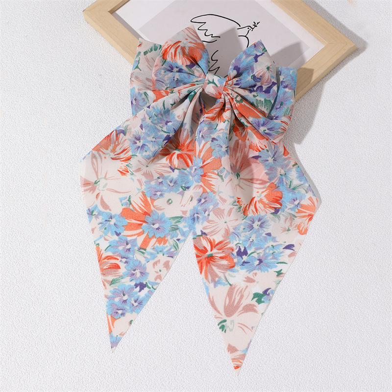 Women's Beach Sweet Simple Style Ditsy Floral Fruit Heart Shape Alloy Cloth Printing Hair Clip display picture 69