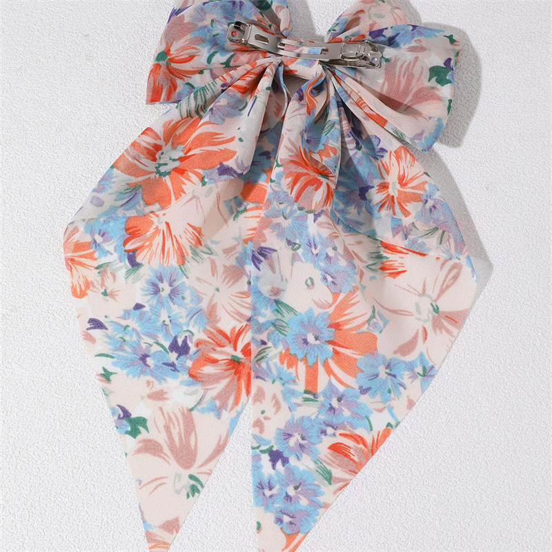 Women's Beach Sweet Simple Style Ditsy Floral Fruit Heart Shape Alloy Cloth Printing Hair Clip display picture 72