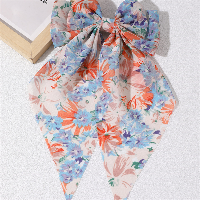 Women's Beach Sweet Simple Style Ditsy Floral Fruit Heart Shape Alloy Cloth Printing Hair Clip display picture 74
