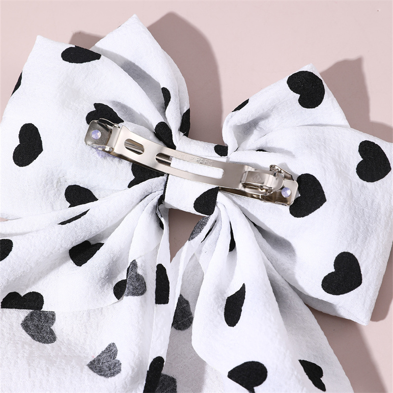 Women's Beach Sweet Simple Style Ditsy Floral Fruit Heart Shape Alloy Cloth Printing Hair Clip display picture 86