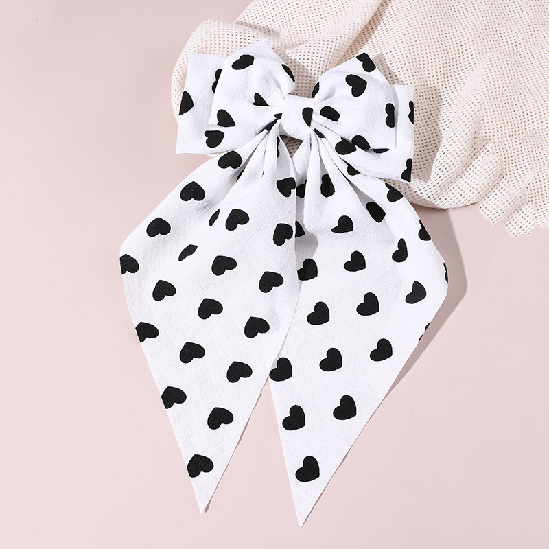 Women's Beach Sweet Simple Style Ditsy Floral Fruit Heart Shape Alloy Cloth Printing Hair Clip display picture 87
