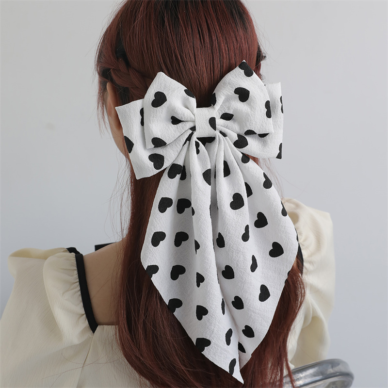 Women's Beach Sweet Simple Style Ditsy Floral Fruit Heart Shape Alloy Cloth Printing Hair Clip display picture 83
