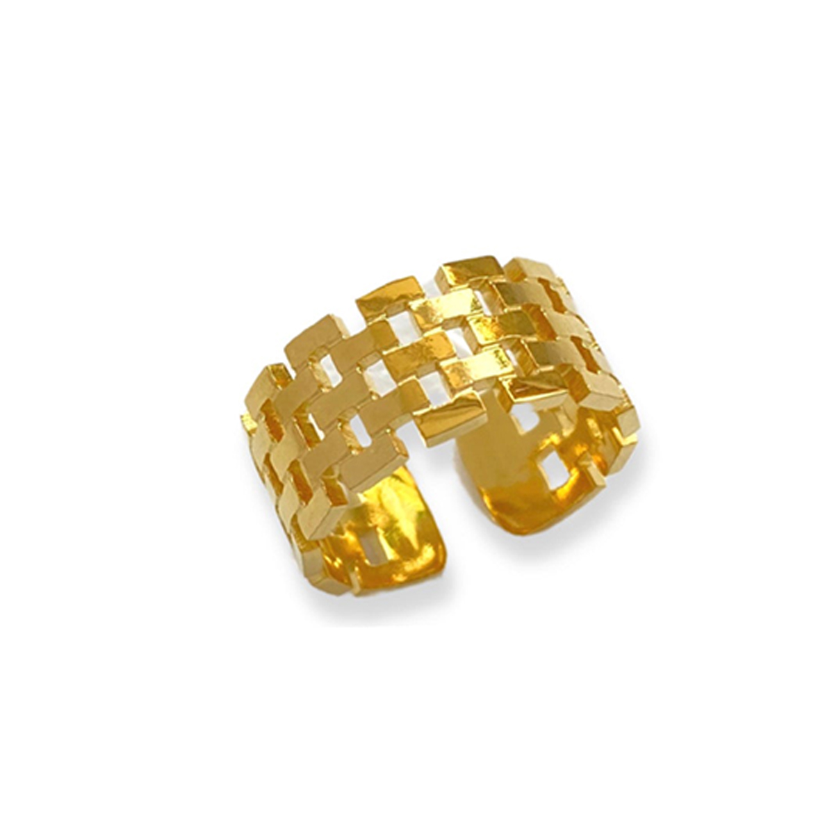 Simple Style Classic Style Solid Color 304 Stainless Steel 18K Gold Plated Rings In Bulk display picture 6