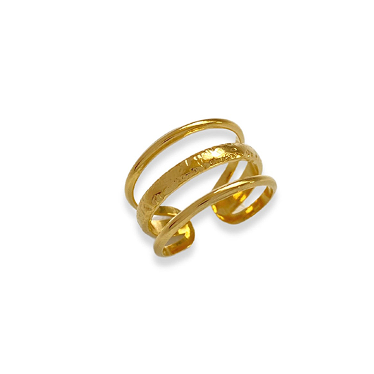 Simple Style Classic Style Solid Color 304 Stainless Steel 18K Gold Plated Rings In Bulk display picture 8