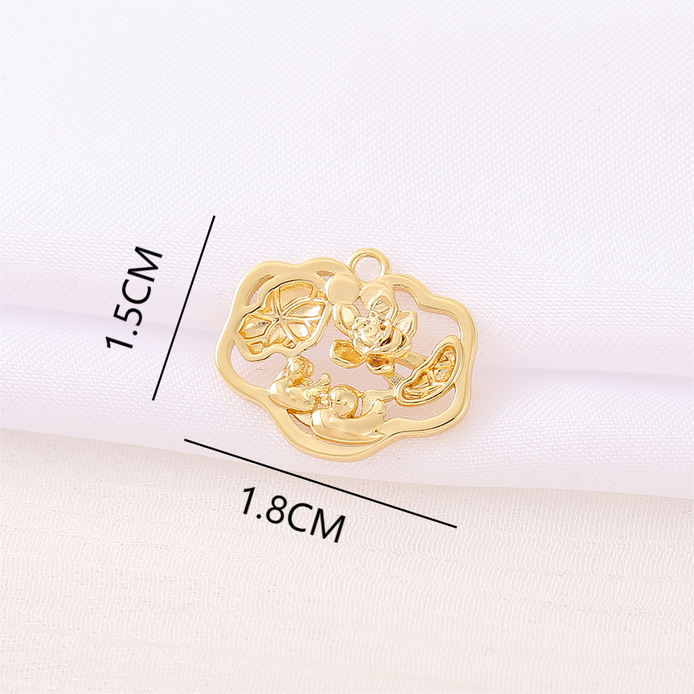 Elegant Classic Style Flower 18K Gold Plated Copper Wholesale Jewelry Accessories display picture 2