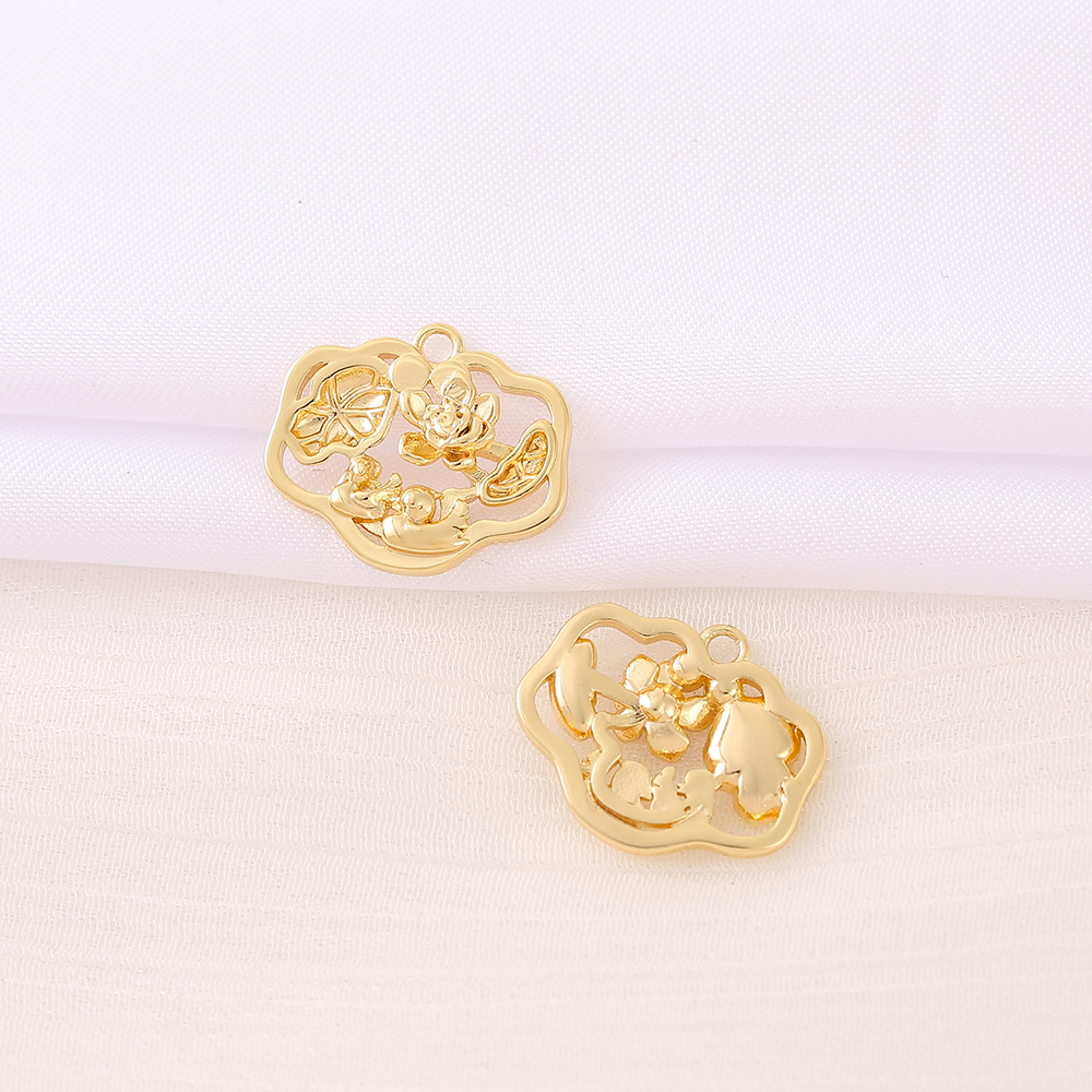 Elegant Classic Style Flower 18K Gold Plated Copper Wholesale Jewelry Accessories display picture 6