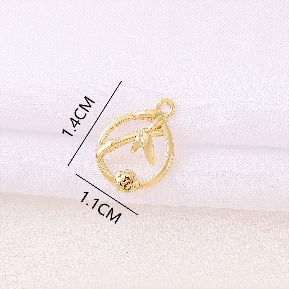 Modern Style Simple Style Classic Style Oval Flower 18K Gold Plated Copper Wholesale Jewelry Accessories display picture 3