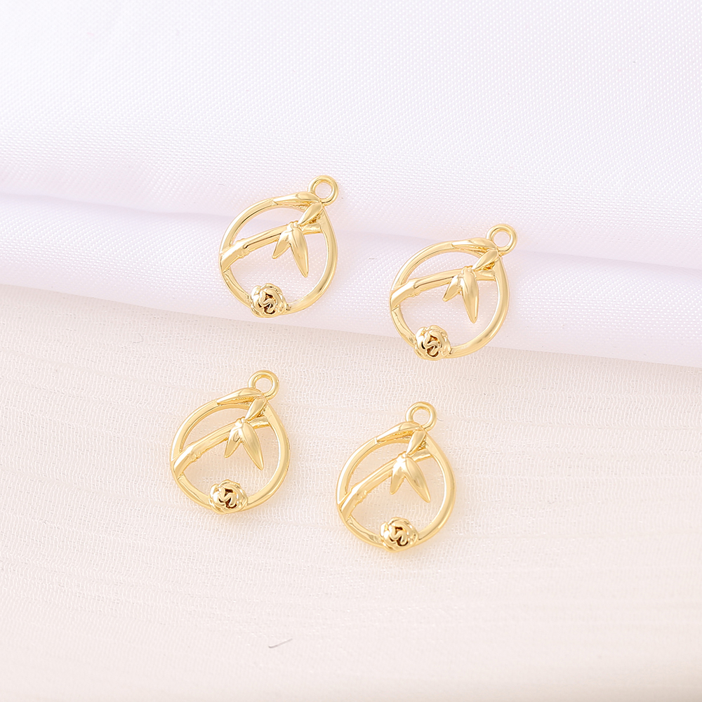 Modern Style Simple Style Classic Style Oval Flower 18K Gold Plated Copper Wholesale Jewelry Accessories display picture 1