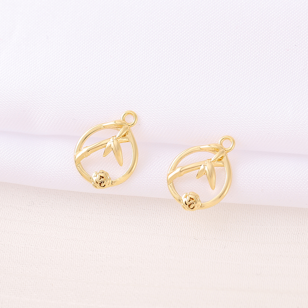 Modern Style Simple Style Classic Style Oval Flower 18K Gold Plated Copper Wholesale Jewelry Accessories display picture 6