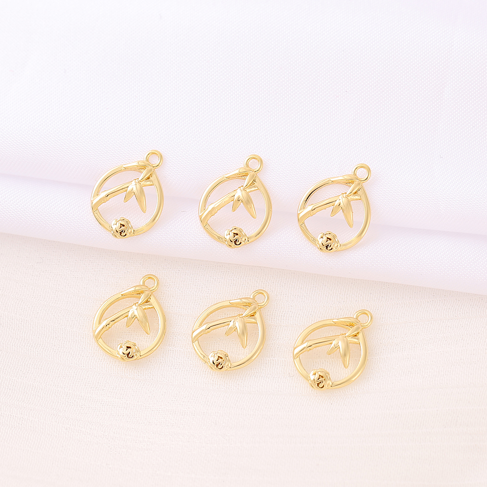 Modern Style Simple Style Classic Style Oval Flower 18K Gold Plated Copper Wholesale Jewelry Accessories display picture 2