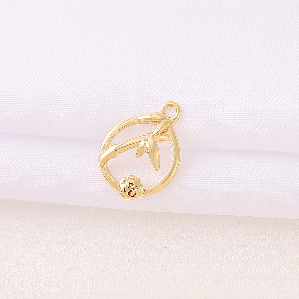 Modern Style Simple Style Classic Style Oval Flower 18K Gold Plated Copper Wholesale Jewelry Accessories display picture 5