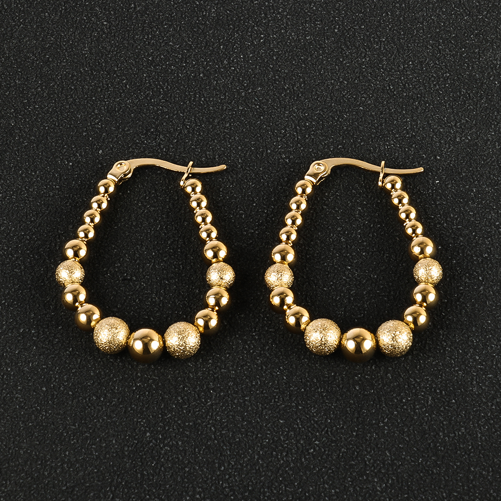 1 Pair Modern Style Simple Style Solid Color Polishing 304 Stainless Steel 18K Gold Plated Earrings display picture 16
