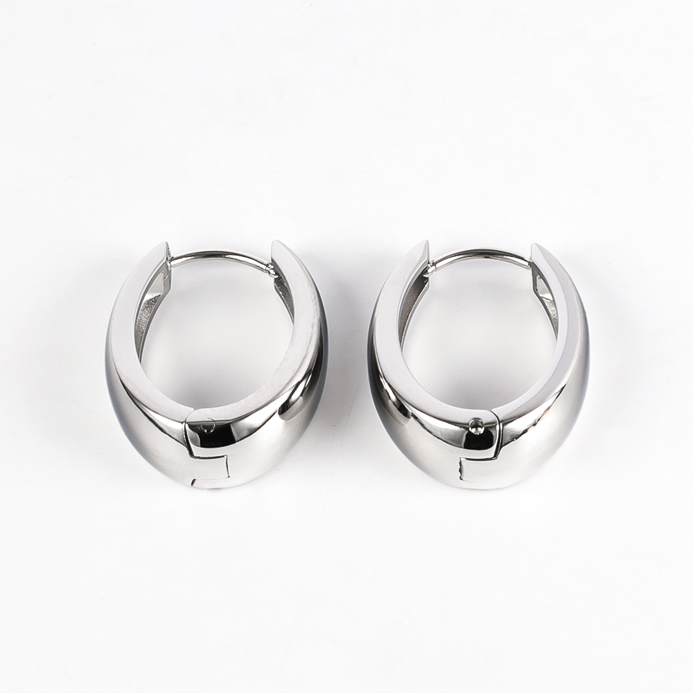 1 Pair Modern Style Simple Style Solid Color Polishing 304 Stainless Steel 18K Gold Plated Earrings display picture 25