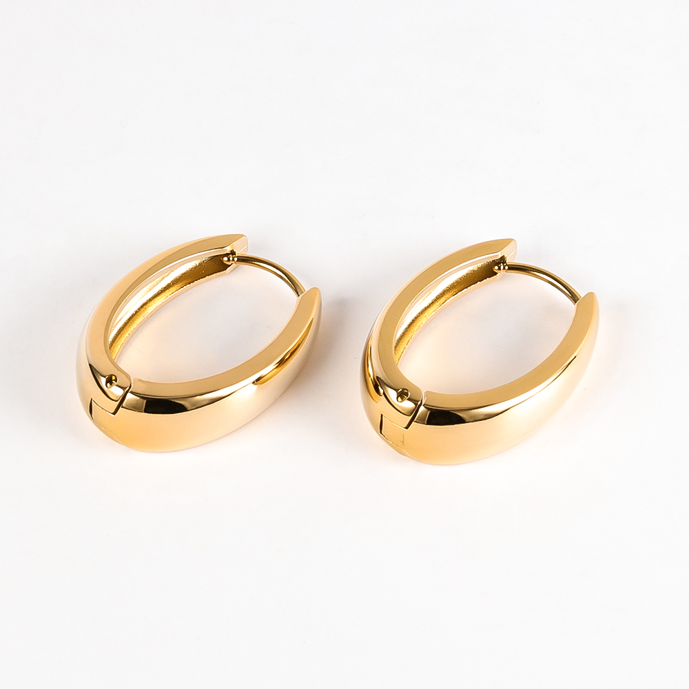 1 Pair Modern Style Simple Style Solid Color Polishing 304 Stainless Steel 18K Gold Plated Earrings display picture 30