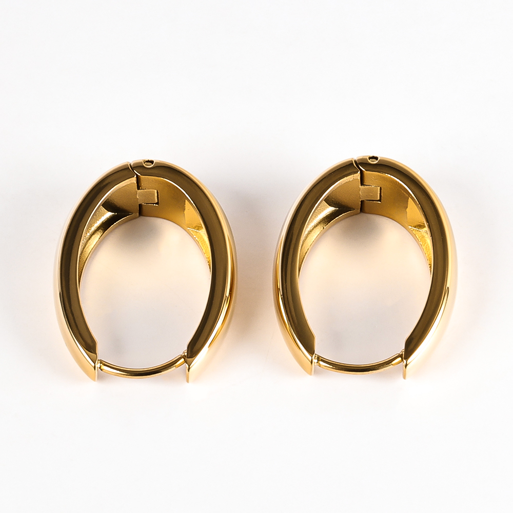 1 Pair Modern Style Simple Style Solid Color Polishing 304 Stainless Steel 18K Gold Plated Earrings display picture 31