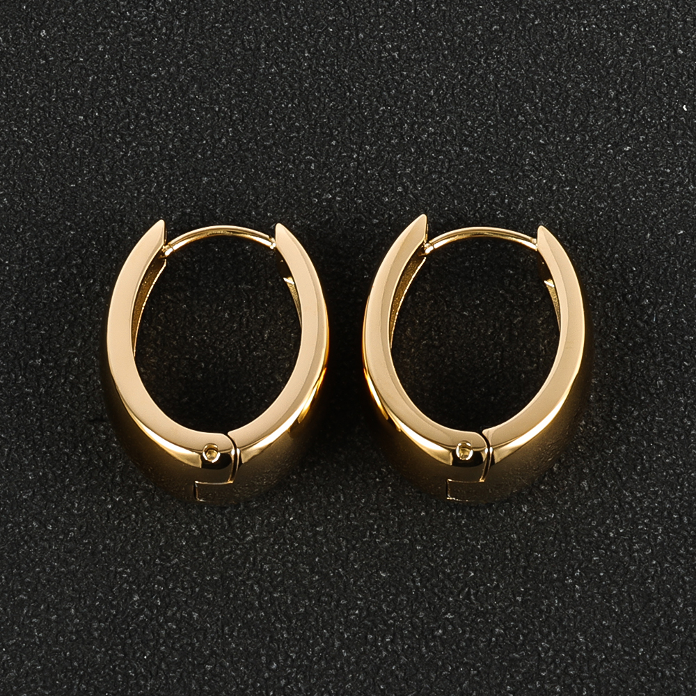 1 Pair Modern Style Simple Style Solid Color Polishing 304 Stainless Steel 18K Gold Plated Earrings display picture 32