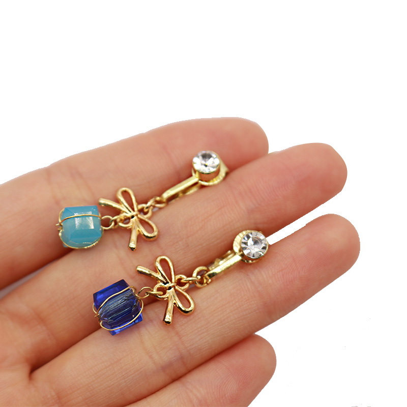 1 Piece Belly Rings Vintage Style Solid Color Commute Bow Knot 316 Stainless Steel  Arylic Alloy Plating Inlay Rhinestones Gold Plated display picture 23
