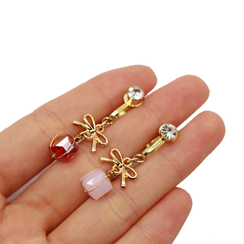 1 Piece Belly Rings Vintage Style Solid Color Commute Bow Knot 316 Stainless Steel  Arylic Alloy Plating Inlay Rhinestones Gold Plated display picture 28