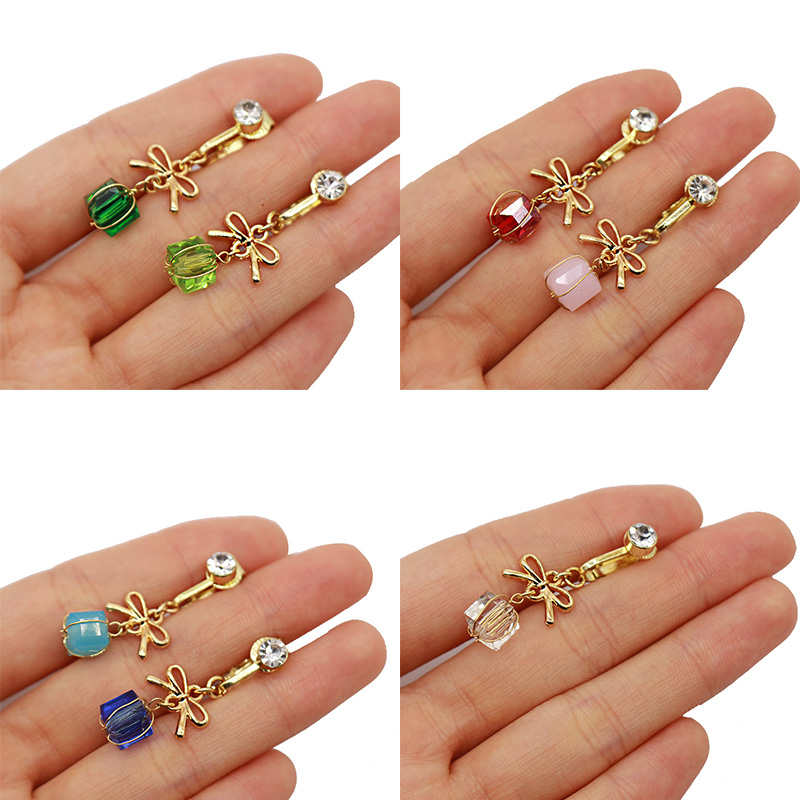 1 Piece Belly Rings Vintage Style Solid Color Commute Bow Knot 316 Stainless Steel  Arylic Alloy Plating Inlay Rhinestones Gold Plated display picture 33