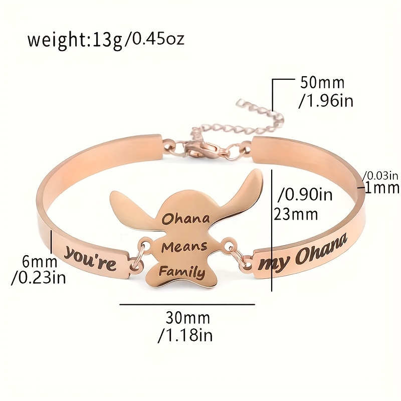 304 Stainless Steel Gold Plated Cartoon Style Hip-Hop Plating Letter Bracelets display picture 3