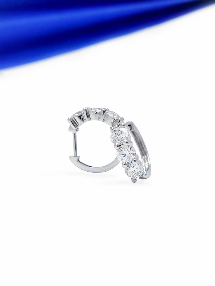 Une Paire De Boucles D'Oreilles Pierre Principale 1.26ct6p Or Poids 2.54G Poids Net 2.29G display picture 4