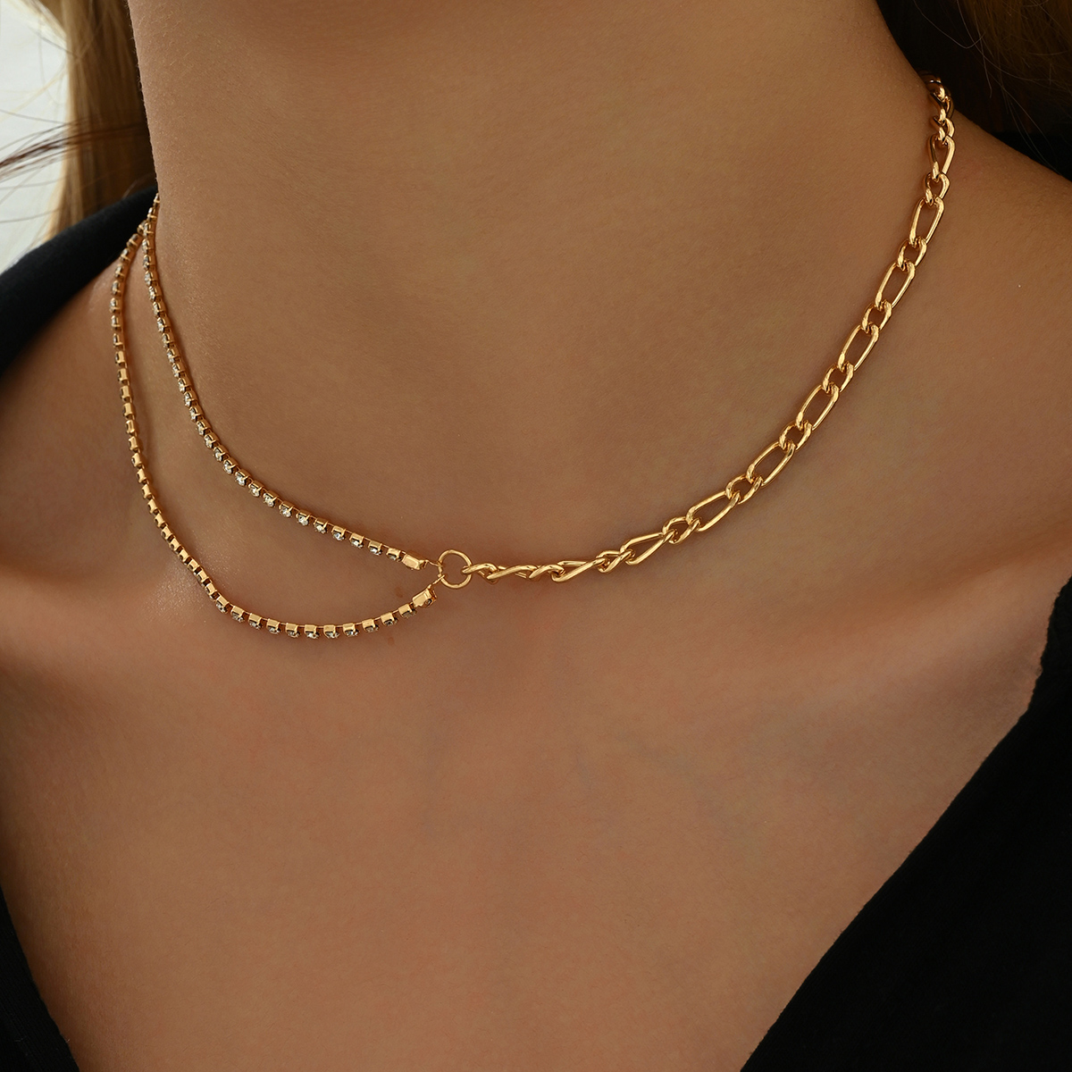 Wholesale Jewelry Simple Style Classic Style Commute Irregular Geometric Alloy Necklace display picture 3