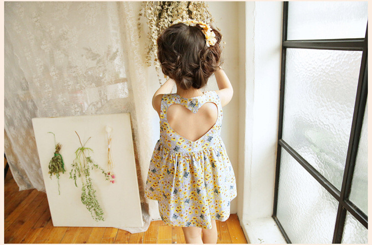 Cute Ditsy Floral Cotton Girls Dresses display picture 12