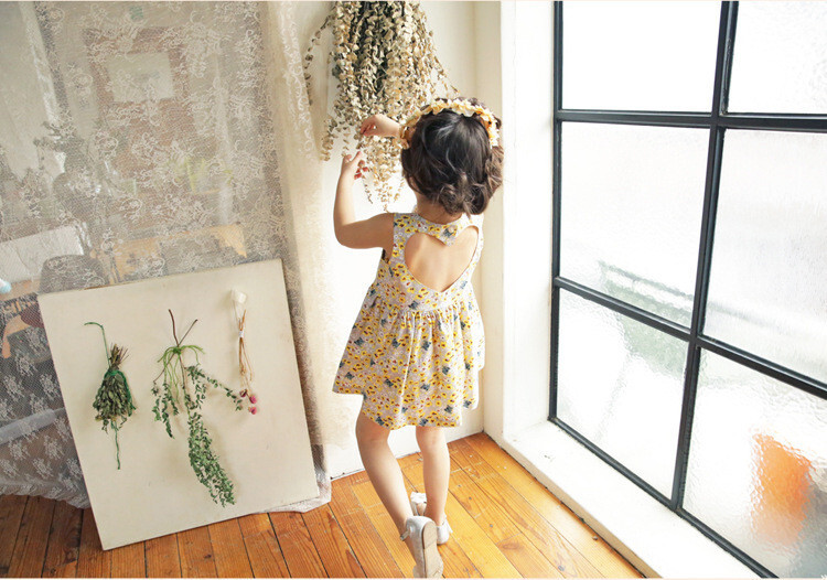 Cute Ditsy Floral Cotton Girls Dresses display picture 15