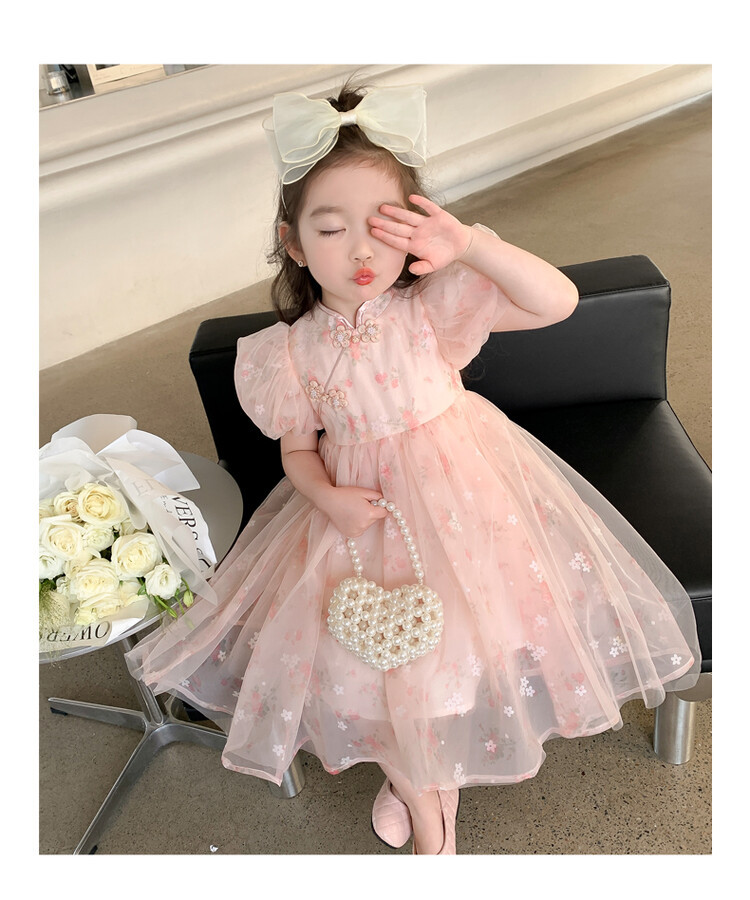 Princess Flower Polyester Girls Dresses display picture 10