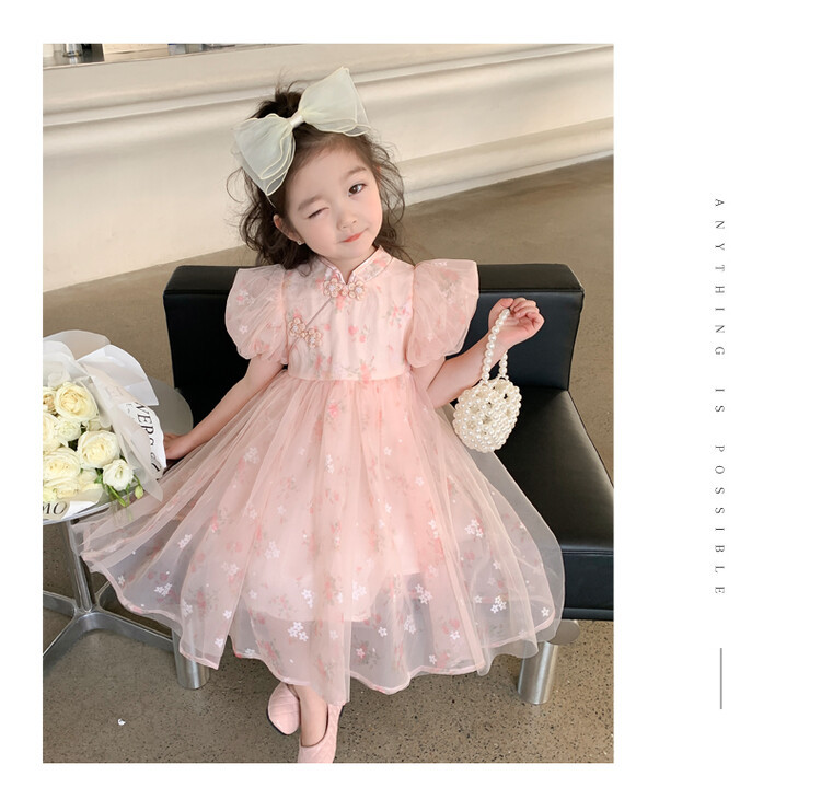 Princess Flower Polyester Girls Dresses display picture 11