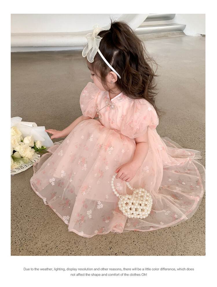 Princess Flower Polyester Girls Dresses display picture 12