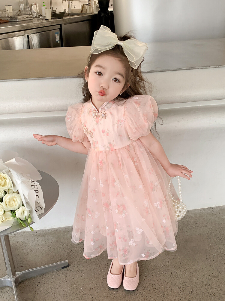 Princess Flower Polyester Girls Dresses display picture 20