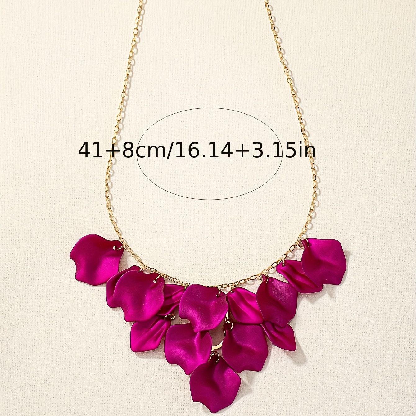 Wholesale Jewelry Elegant Lady Sweet Petal Alloy Plastic Pendant Necklace display picture 5